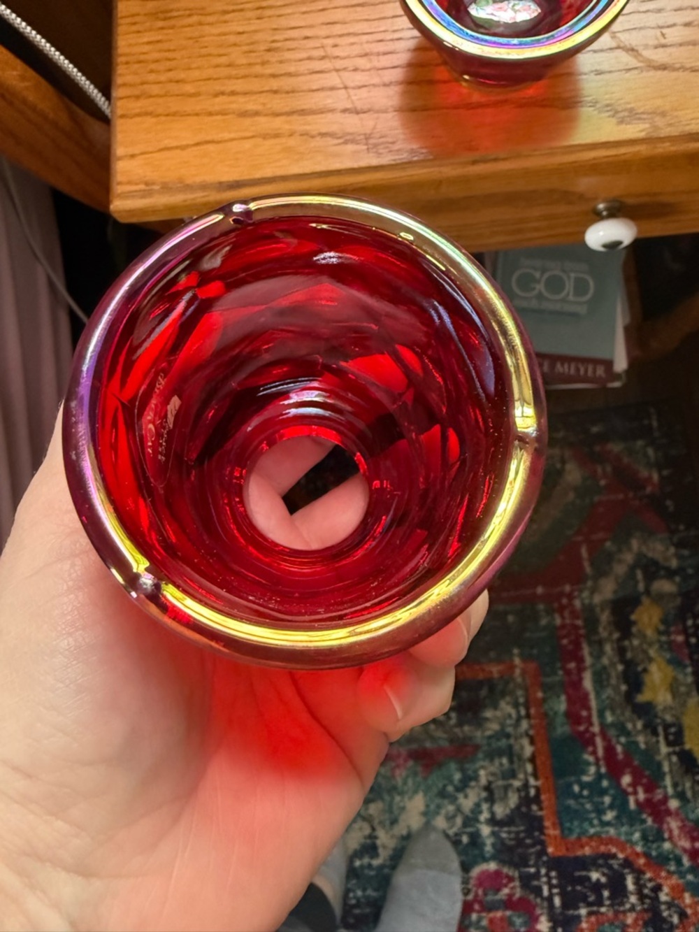 Black Cat Vintage x Mosser collaboration. Red carnival Georgia fairy lamp - Picture 6 of 13